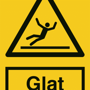 Advarselsskilt - Glat - Vinyl klistermærke - 297 x 210 mm (A4)